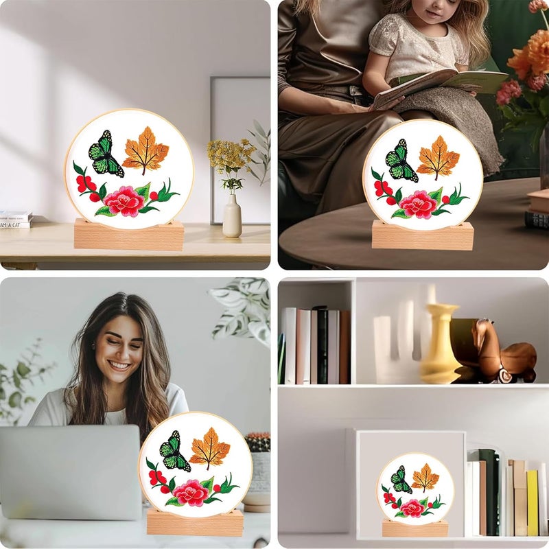 Fembemok Embroidery Frames for Display 3Pack Embroidery Hoop Display Stand 2 Tier Groove Design Cross Stitch Hoop Frame Stand，Embroidery Stand Embroidery kit (Suitable 7-10IN Frame) - Image 5